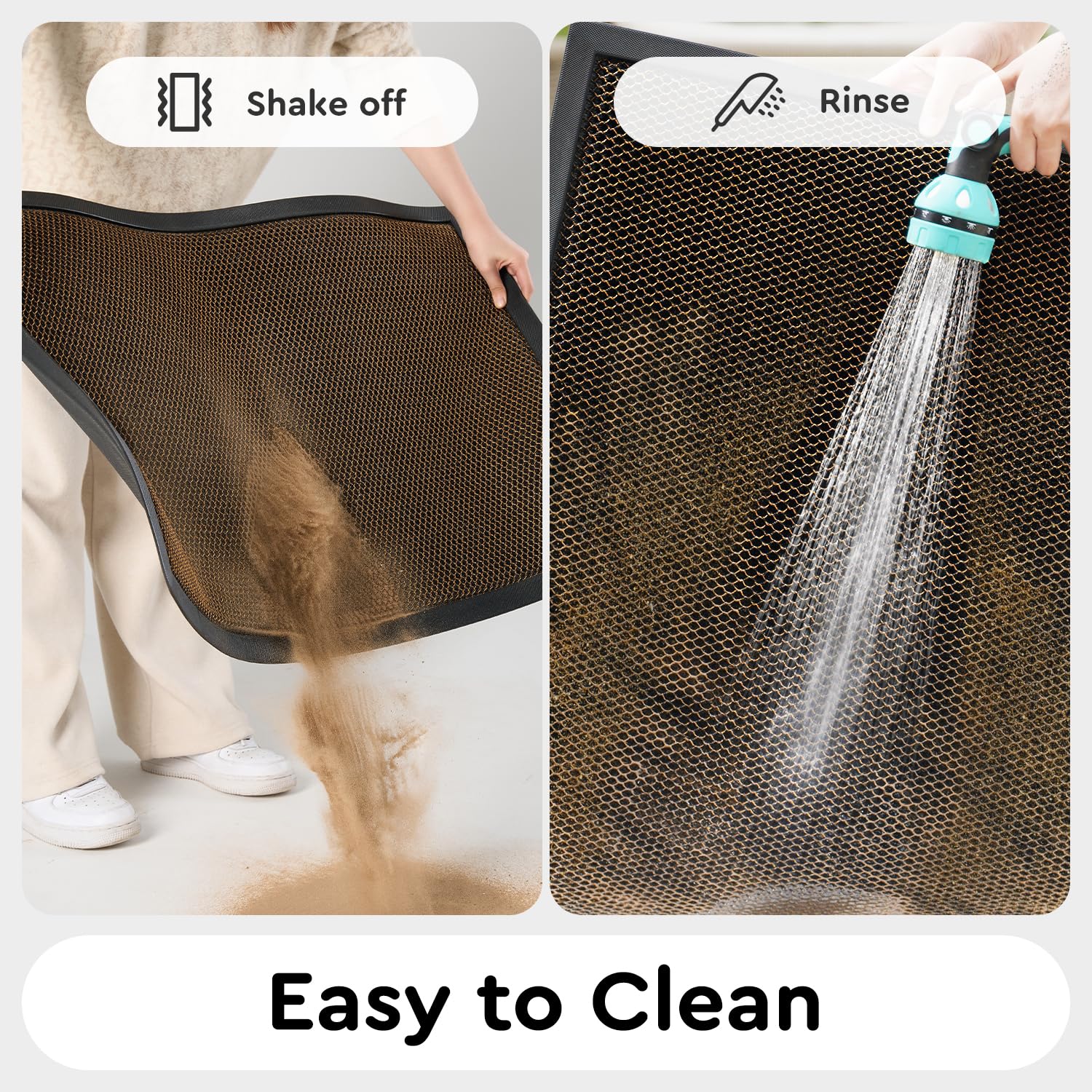 tchdio stain-resistant outdoor mat maintains a fresh look in high traffic.