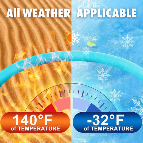 Tckoasis all-weather hose performs from -18°F to 140°F without stiffness.