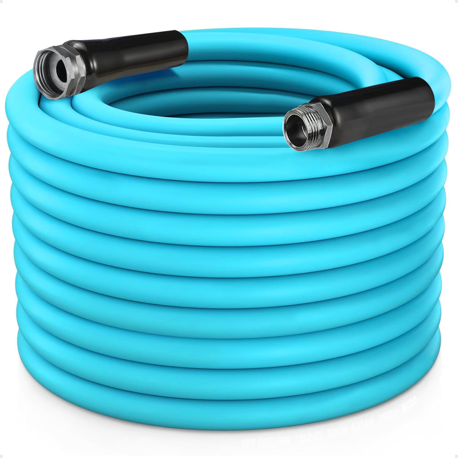 Tckoasis garden hose 200ft 5/8 in for expansive yard watering and easy reach.