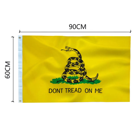 TCTOHZNG Gadsden flag embroidered banner with brass grommets for durable hanging