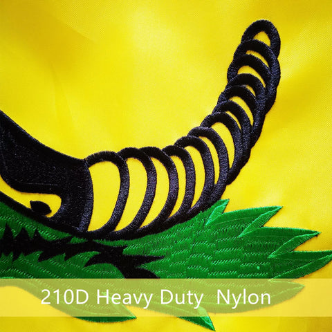 TCTOHZNG heavy duty oxford flag showing vibrant snake motif