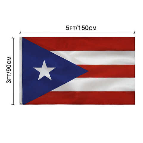TCTOHZNG Puerto Rico flag 3x5 ft canvas header detail for stability