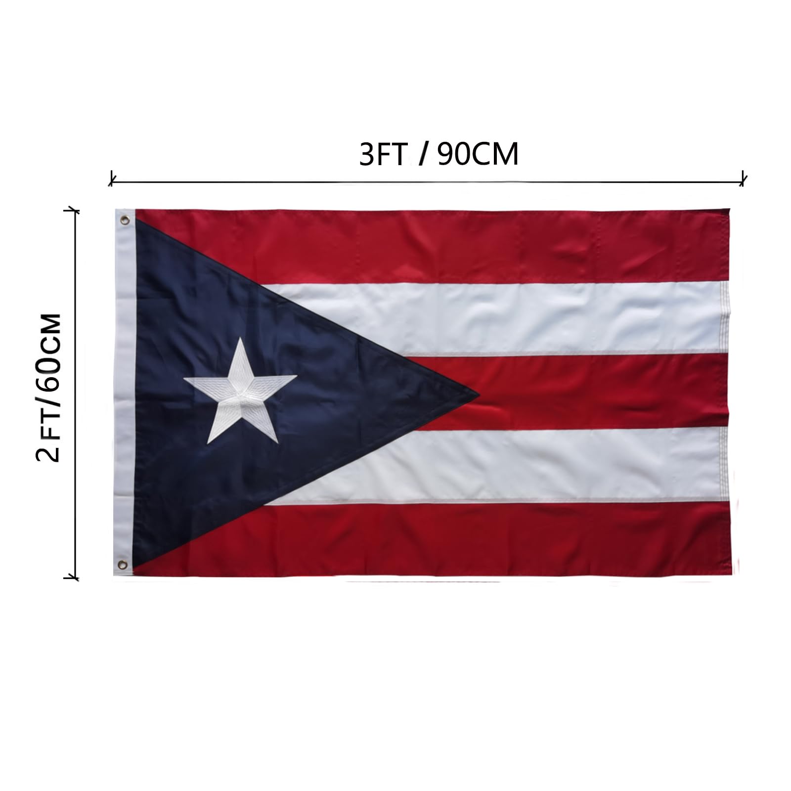 TCTOHZNG Puerto Rico flag for outdoor use with UV-resistant fabric
