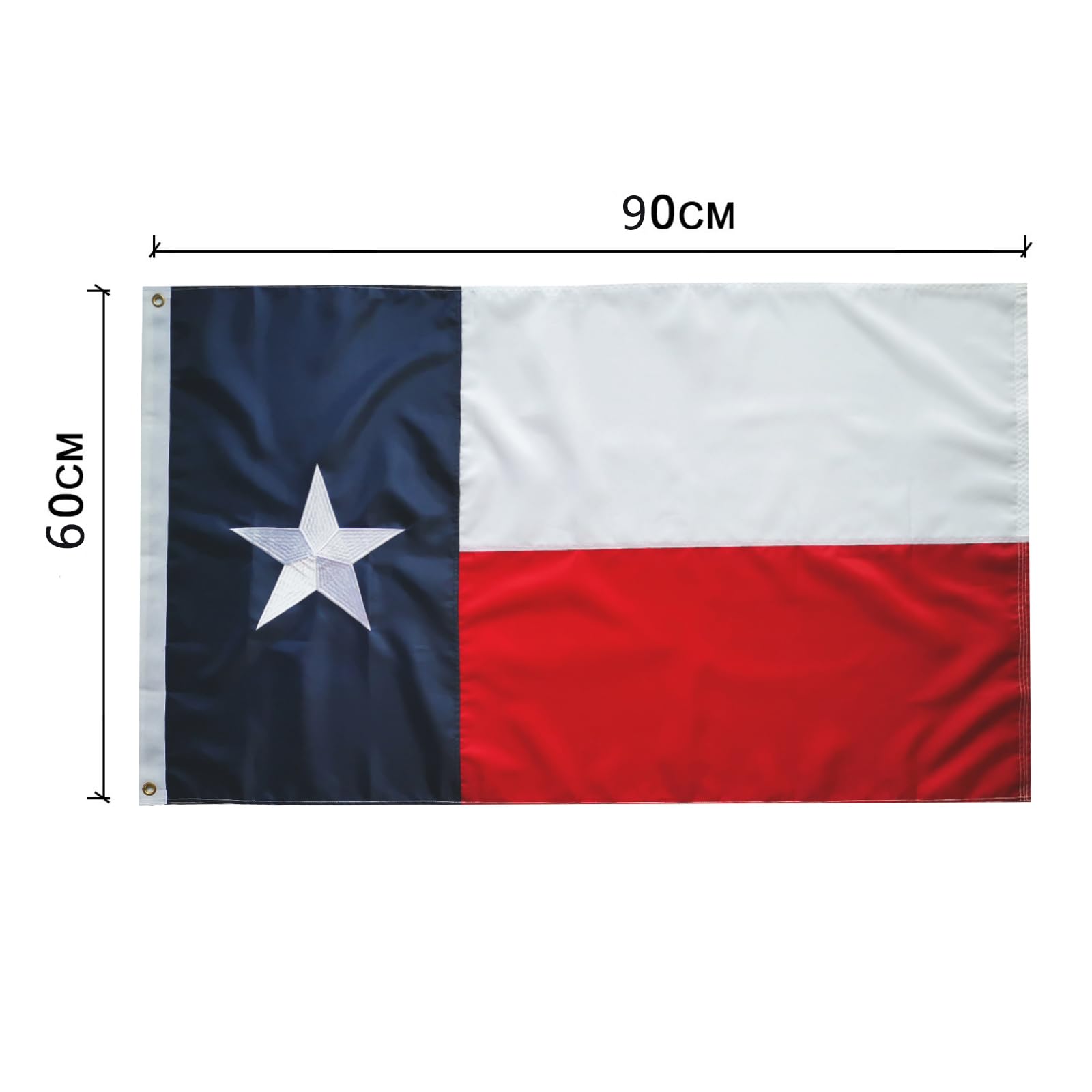 TCTOHZNG Texas state flag with sewn stripes for crisp, long-lasting presentation.