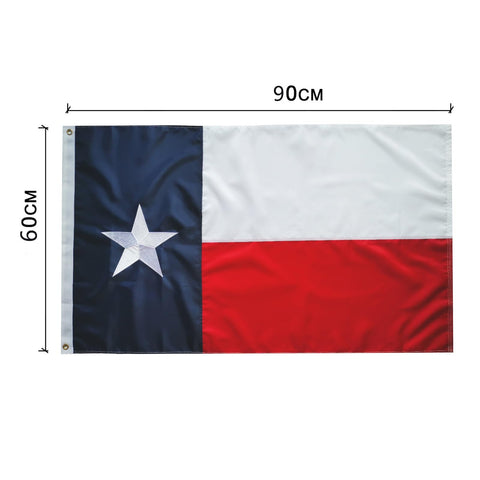 TCTOHZNG Texas state flag with sewn stripes for crisp, long-lasting presentation.