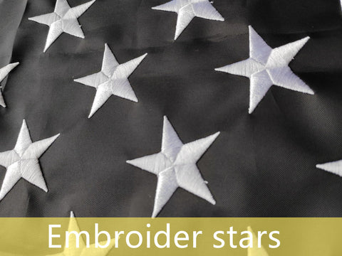 TCTOHZNG flag shows canvas header and brass grommets for secure hanging