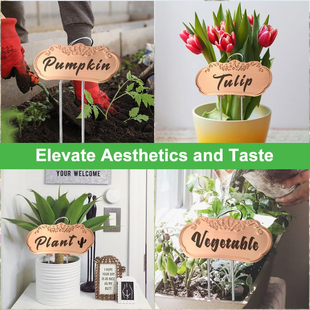 TCYPUHL tall garden labels with 25° tilt for easy reading from a distance