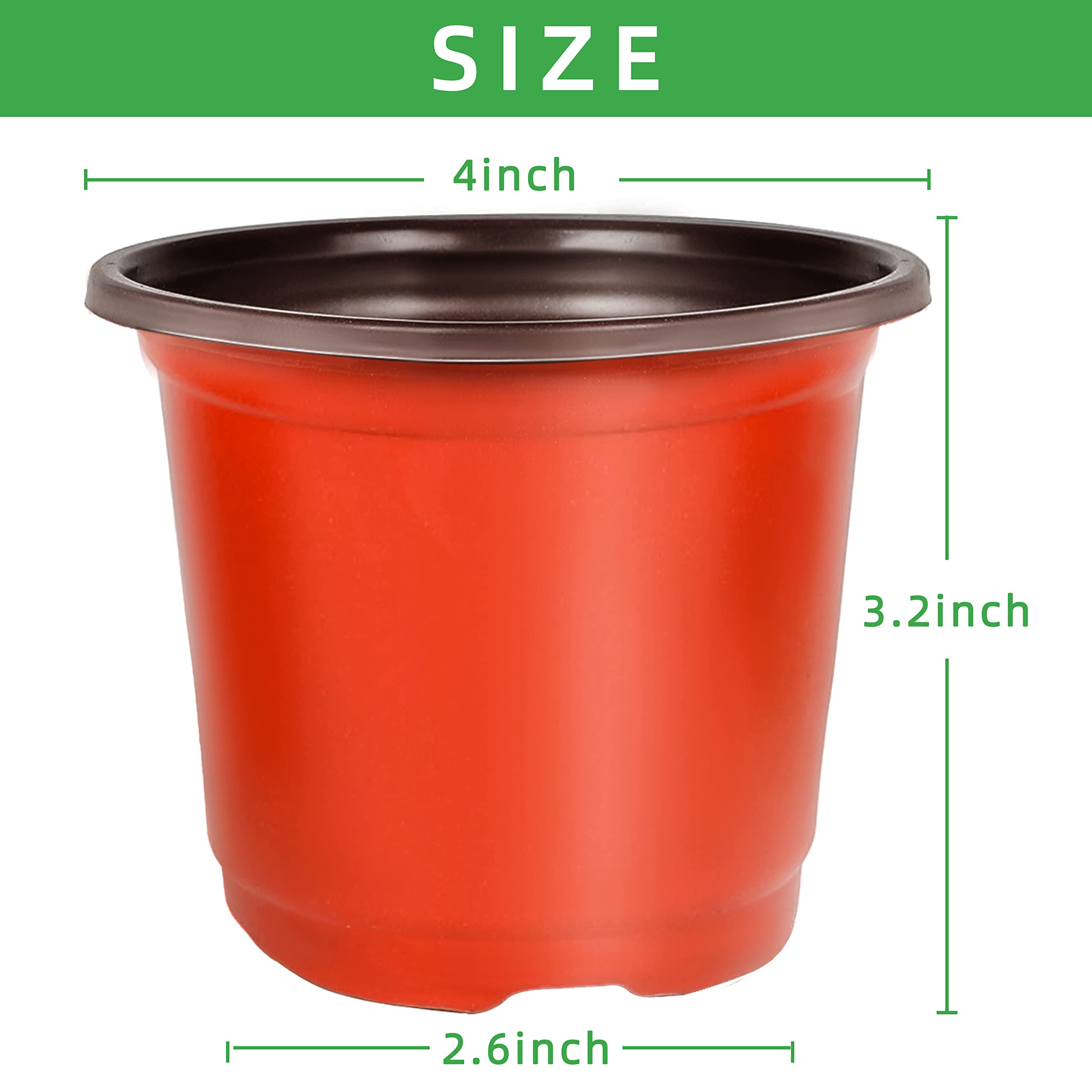 TDHDIKE 4-inch pot showing bottom diameter for stable seedling growth.