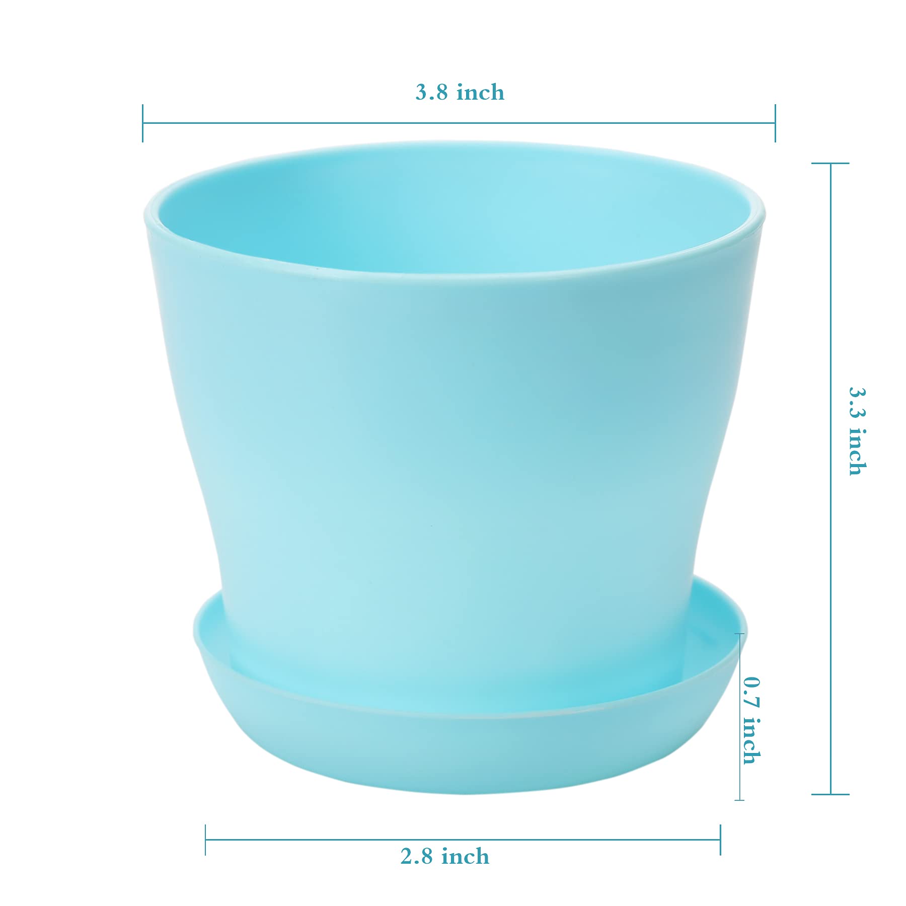 TDHDIKE five-color nursery pots arranged with matching tray.