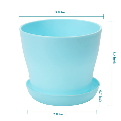 TDHDIKE five-color nursery pots arranged with matching tray.