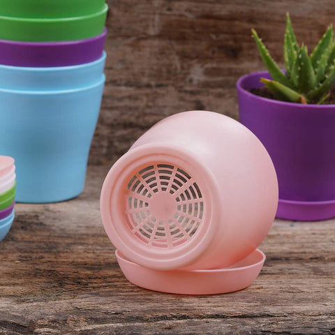 TDHDIKE 3.8-inch mini flower pots in a color range for seedling starters