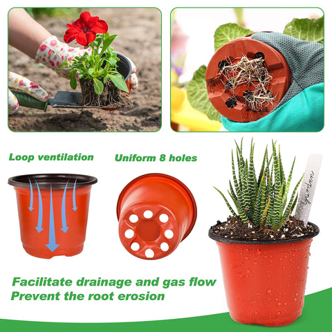 TDHDIKE nursery pot showing eight drainage holes for better soil aeration.