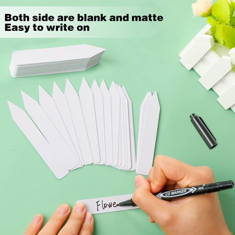 TDHDIKE permanent marker pen included writes clearly on plant tags in any weather.