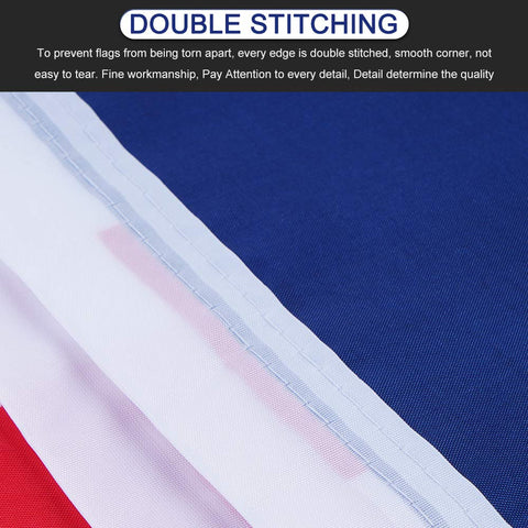 TDHDIKE Polyester flag 3x5ft soft and lightweight for breeze-friendly display.