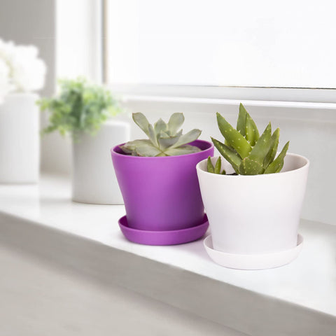 TDHDIKE purple plastic pot matte finish lightweight and durable