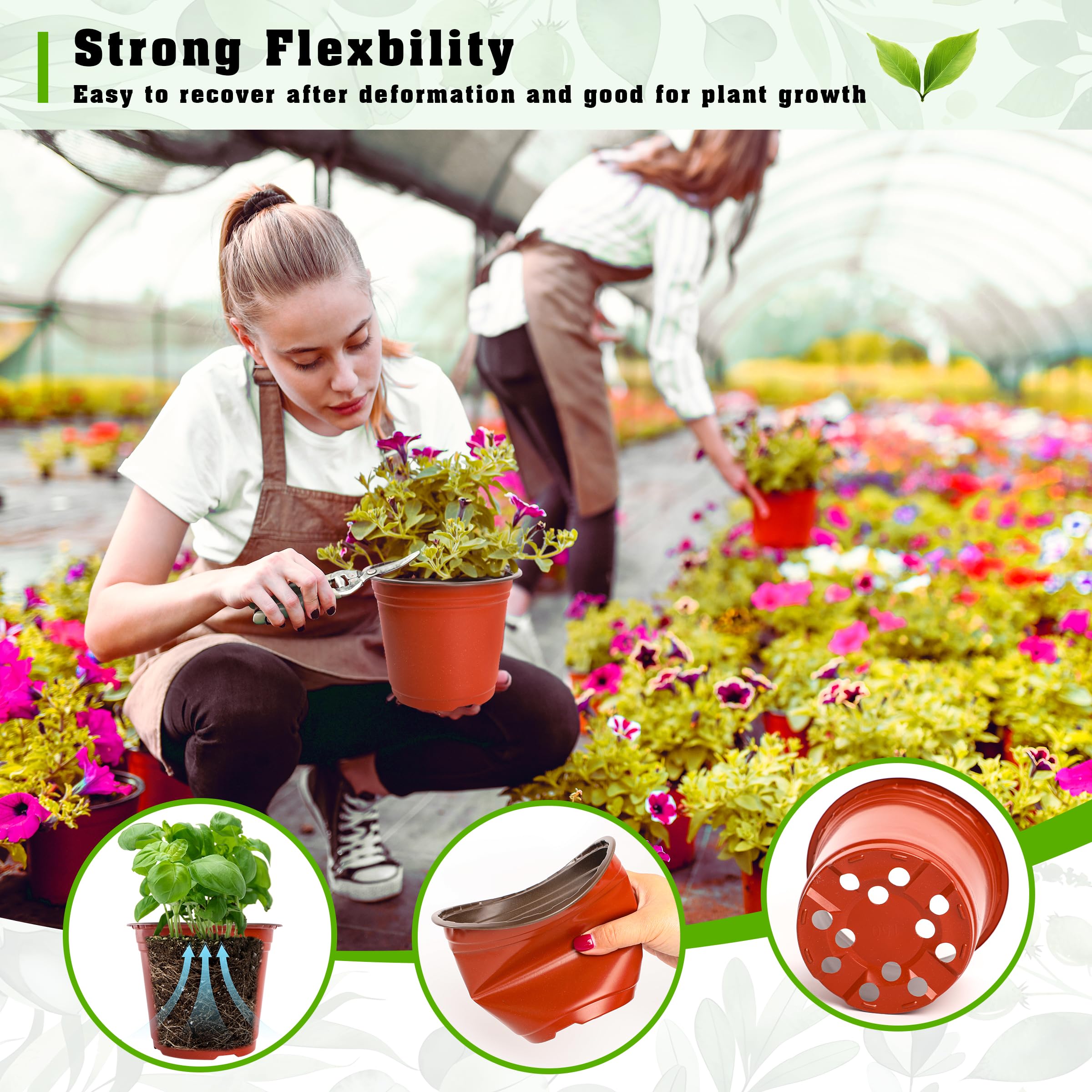 TDHDIKE stackable pots showing space-saving design and easy storage.