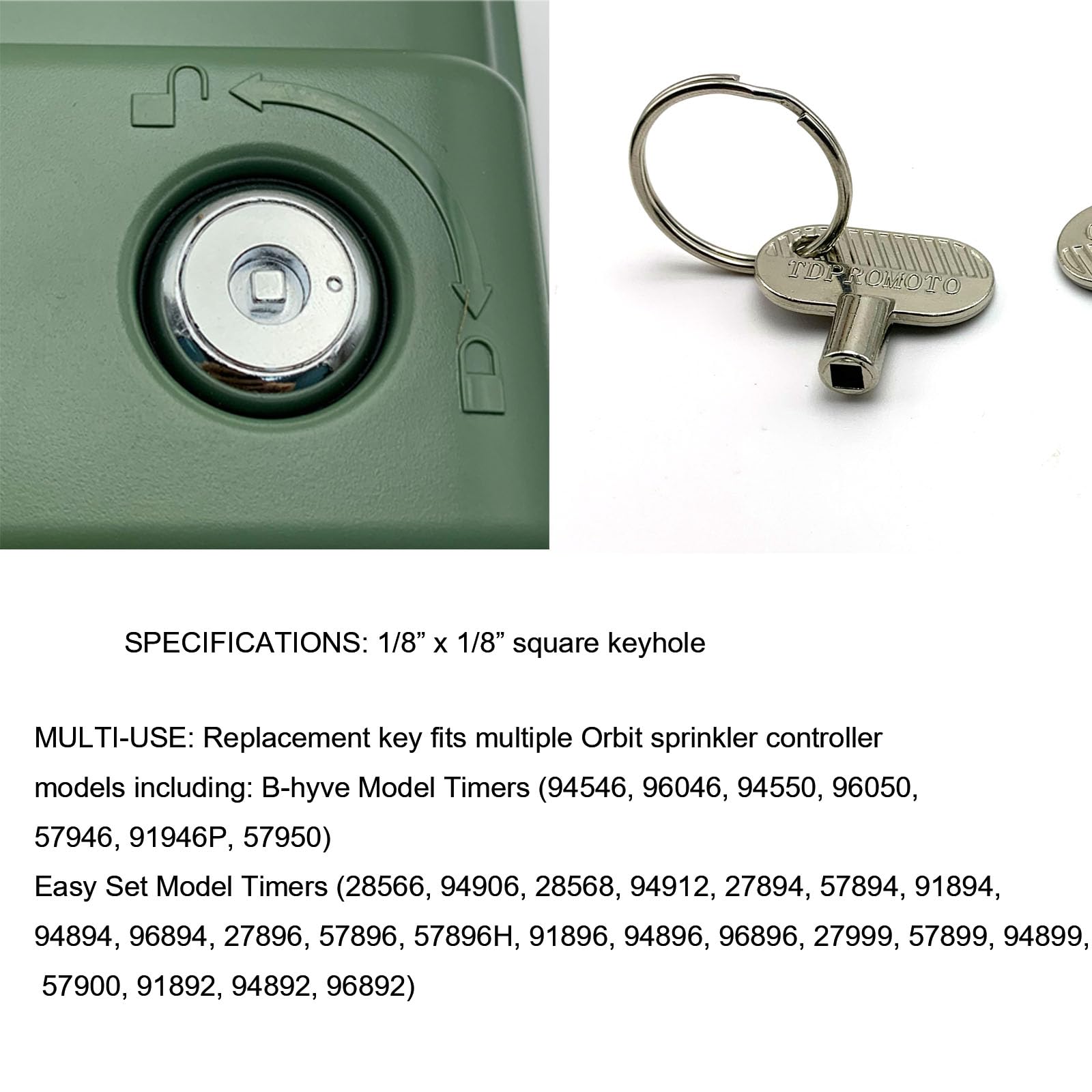 TDPROMOTO durable metal finish built for frequent irrigation maintenance