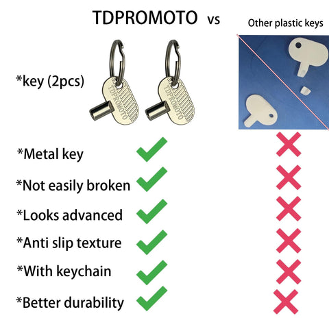 TDPROMOTO easy installation quick key replacement during yard maintenance