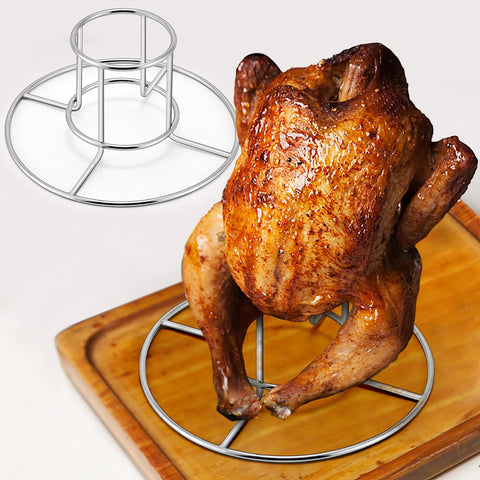 TeamFar beer-can chicken holder, compact portable design for outdoor use