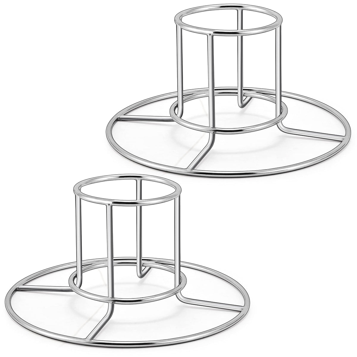 TeamFar beer-can chicken holder, vertical stand, top view for even roasting