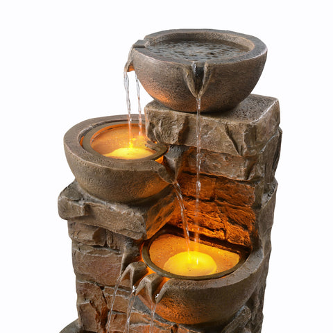 Teamson Home decorative fountain enhances porches and decks with soothing water sounds