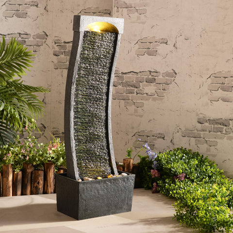 Teamson Home LED-lit fountain top enhances ambiance with gentle illumination.