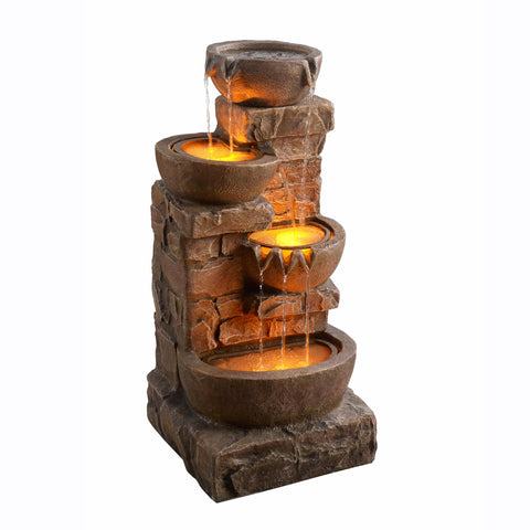 Teamson Home durable polyresin fountain designed to withstand weather