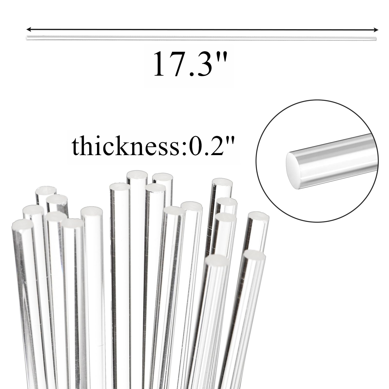 Tebery acrylic stake close-up with smooth edge for safe garden use.