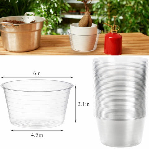 Tebery clear PET drip trays with water-level visibility.