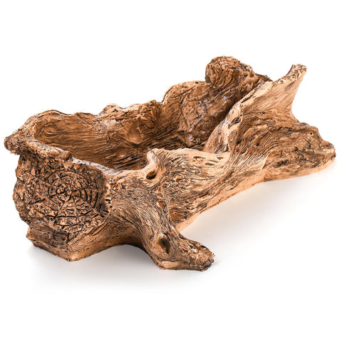 Tebery detailed wood-look planter adds natural charm to shelves.