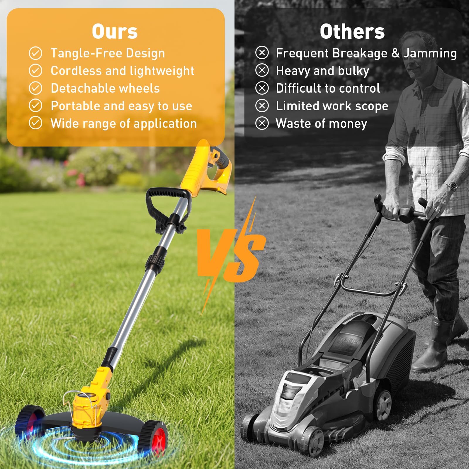 Tecboy 20V handheld leaf blower clears debris from driveways and gutters.