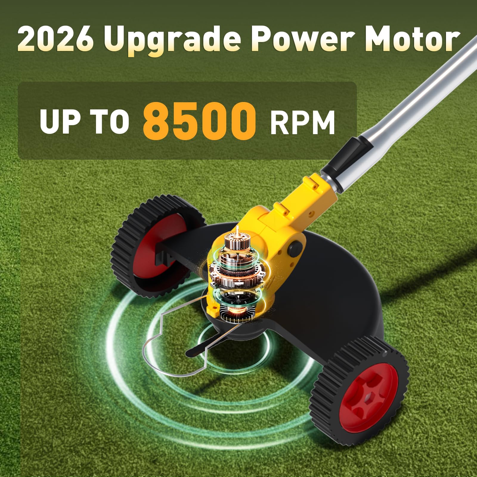 Tecboy adjustable telescopic shaft fits your height for comfortable operation.