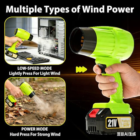 Tecboy Bullseye Blower cordless operation enables mobile yard cleanup.