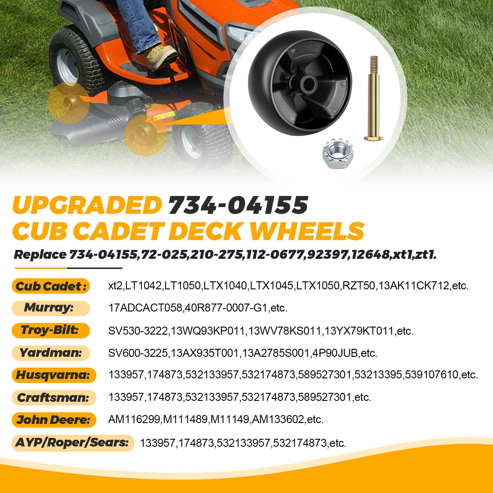 Wide compatibility with Cub Cadet, Troy-Bilt, and more