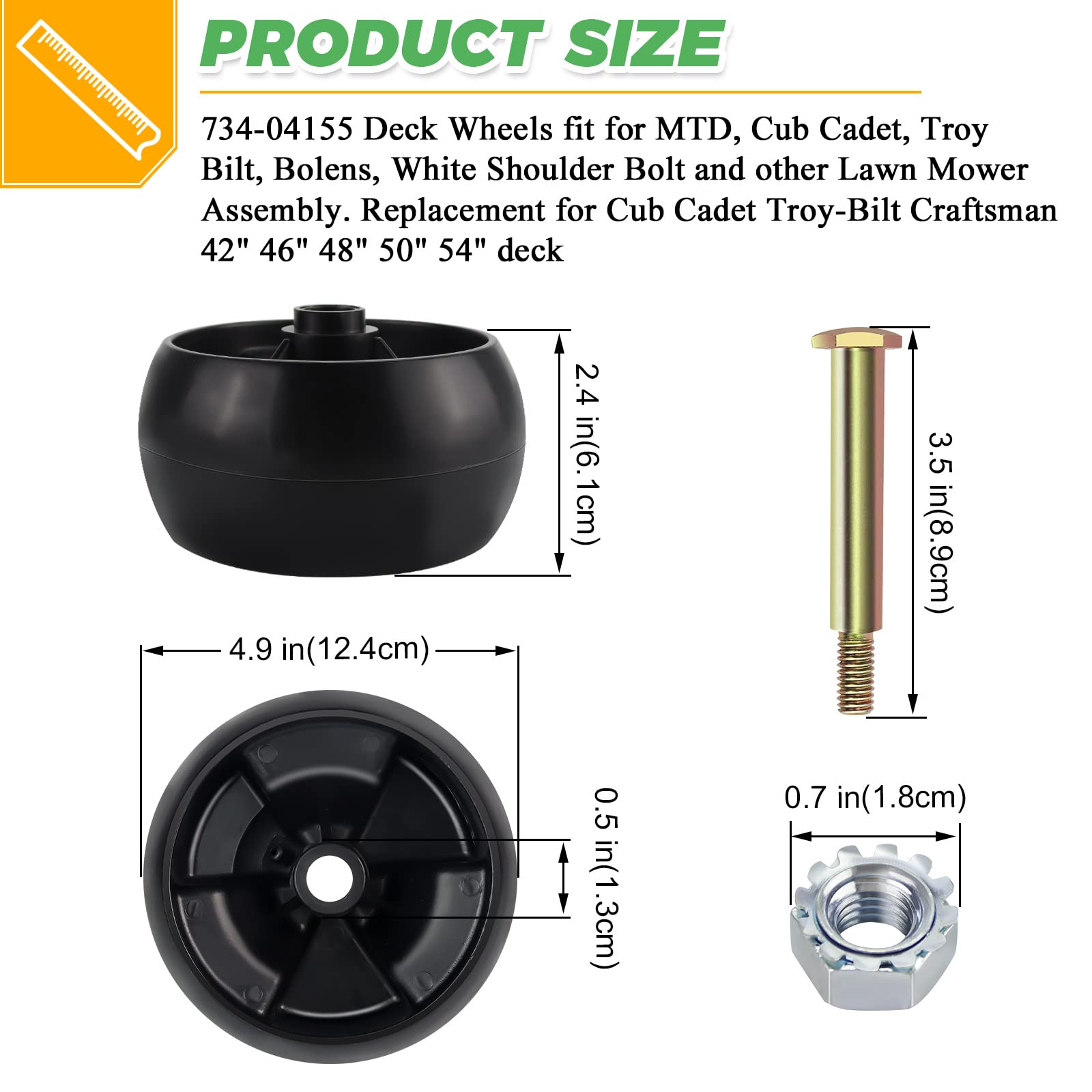 Durable PP deck wheel built to resist wear and heat