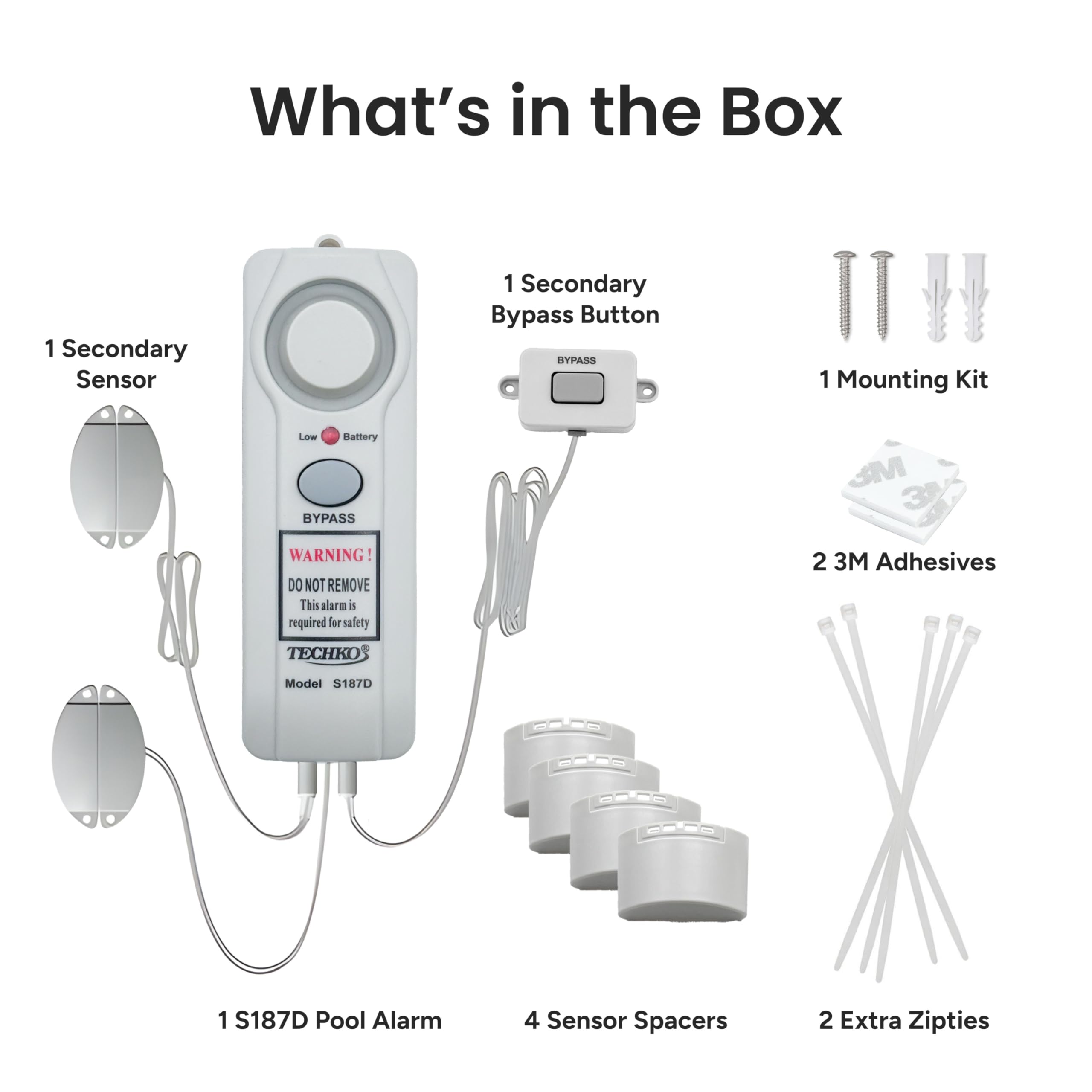 Techko S187D uses 9V battery (not included) for power