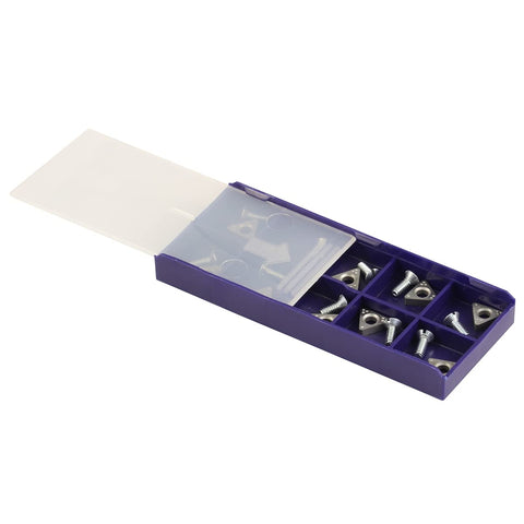 Technicians Choice negative rake bit 10-pack closeup demonstrates durable carbide teeth for clean cuts.