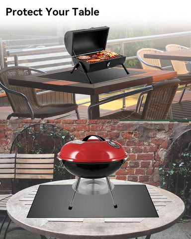 Techstarry heavy-duty mat with warranty supports long-lasting outdoor grilling.