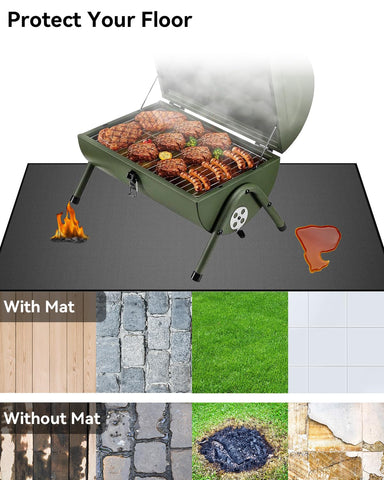Techstarry waterproof oil-proof grill mat helps resist stains and spills.