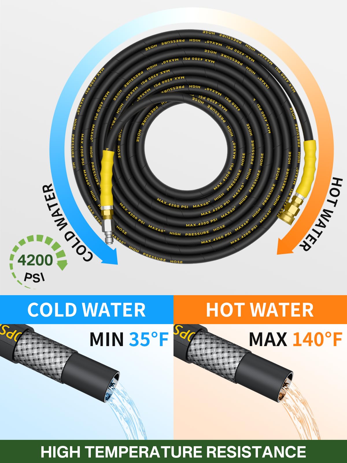 TechSweepPro 3-8in brass socket end provides leak-free connections.