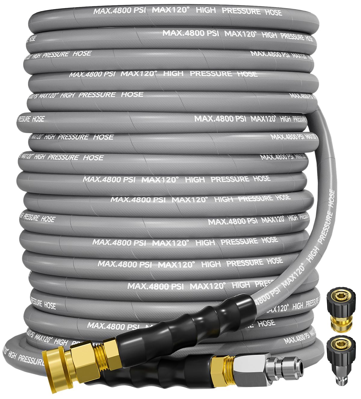 TechSweepPro 38inch hose with swivel quick-connect for easy, kink-free setup.