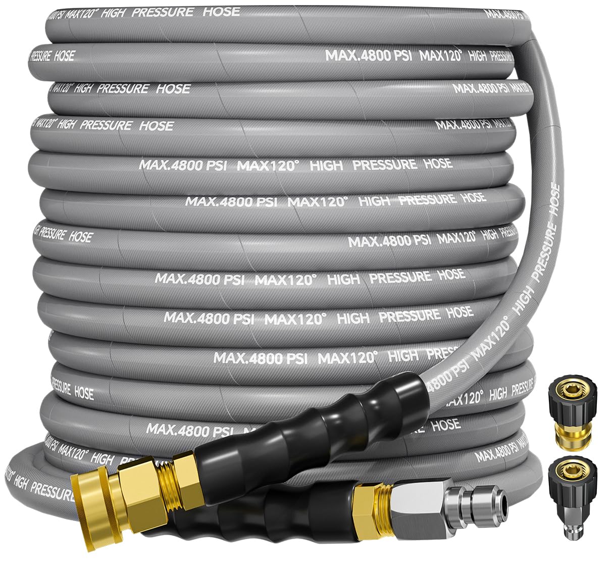 TechSweepPro 50ft hose with swivel quick connect for easy setup and reduced kinks.