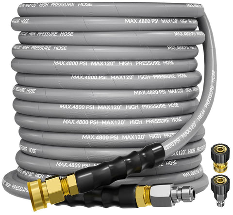 TechSweepPro 50ft hose with swivel quick connect for easy setup and reduced kinks.