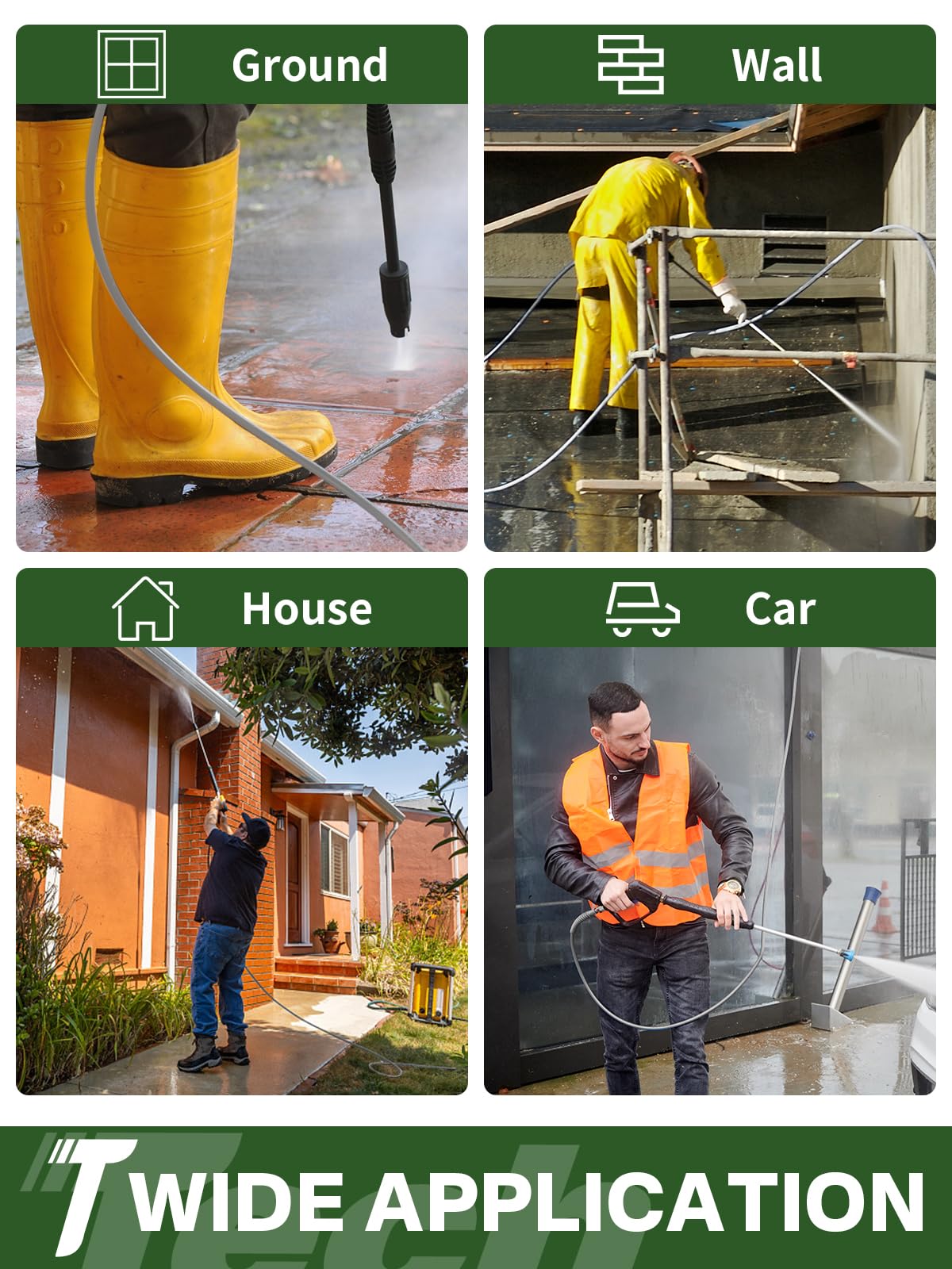 TechSweepPro US-made fittings ensure leak-free connections during tough jobs.