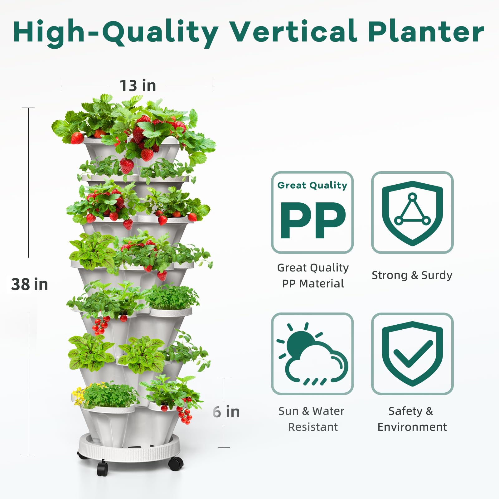 Tectsia rolling garden saucer lets you move the planter indoors or outdoors