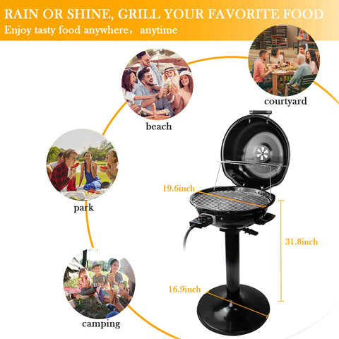 Techwood Electric Grill with 15 servings ideal for gatherings and parties.