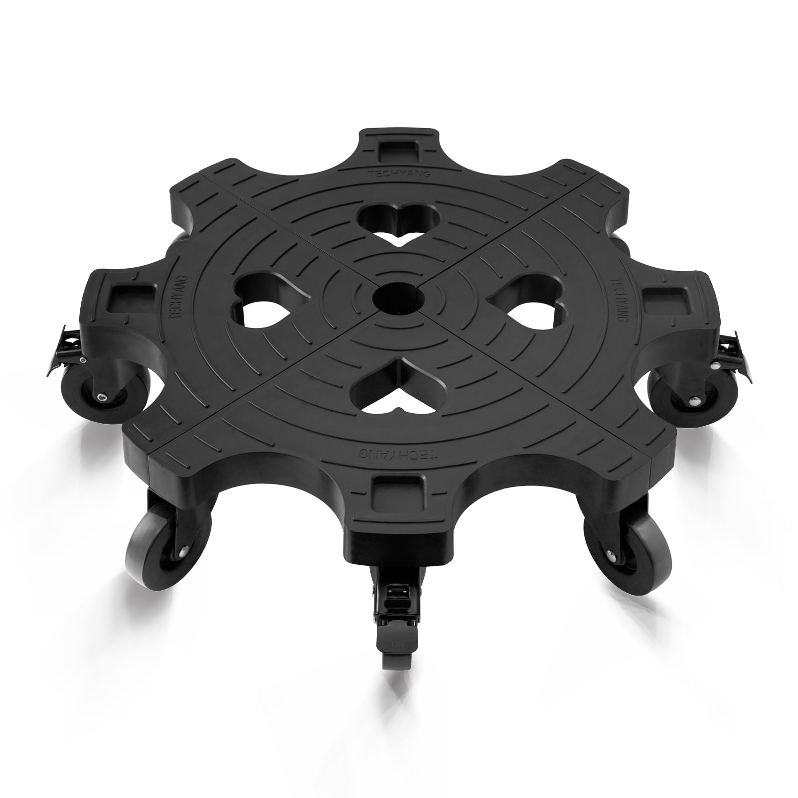 TECHYANG 20 inch plant caddy with wheels supports large pots for easy relocation