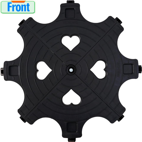 TECHYANG outdoor indoor dolly handles heavy pots with quiet 360-degree rotation