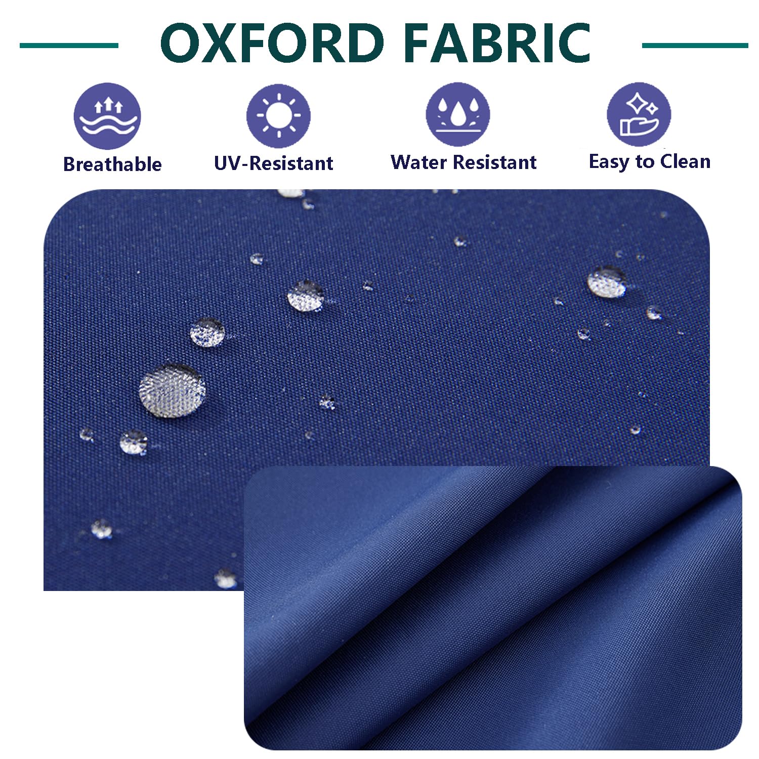 TECOSARA blue waist-cover for cushions, splash-resistant and breathable.