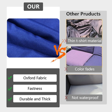 TECOSARA blue cushion covers water-resistant feature for outdoor use.